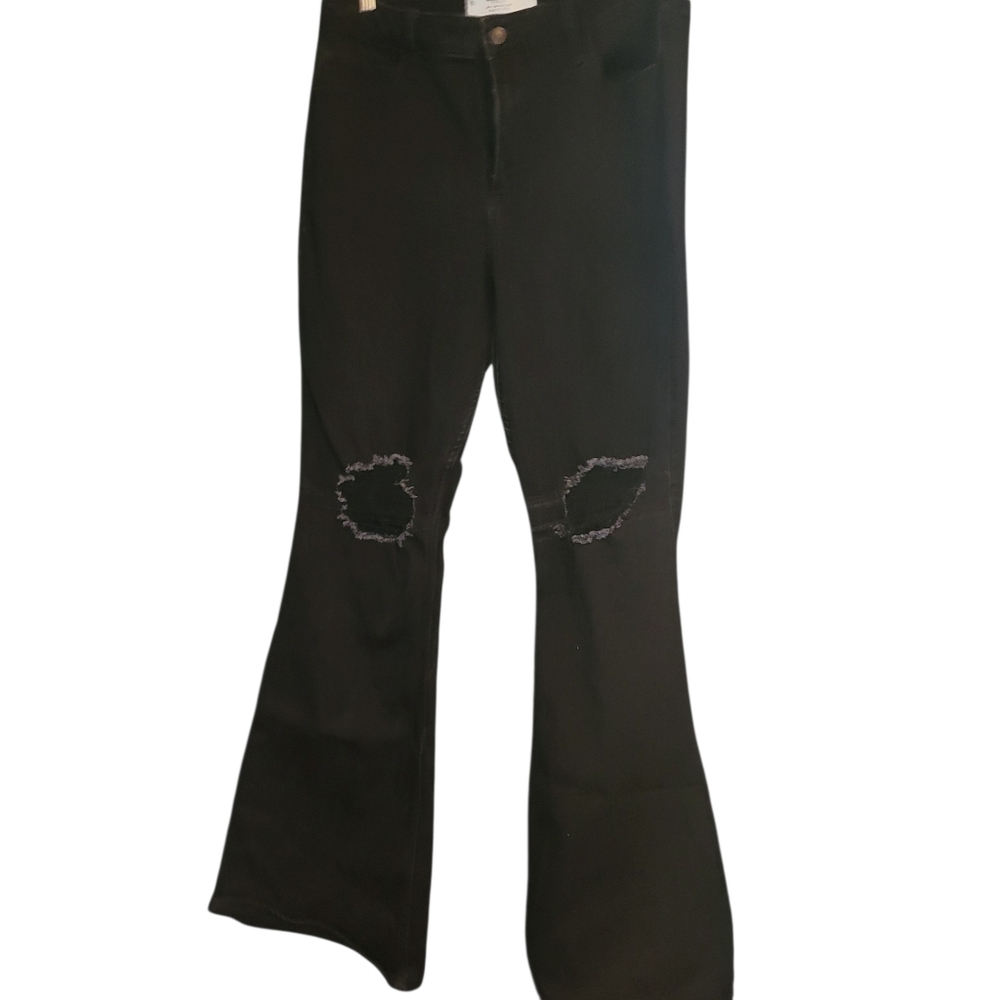 Hollister Social Tourist Flare Jeans Black sz 14L
